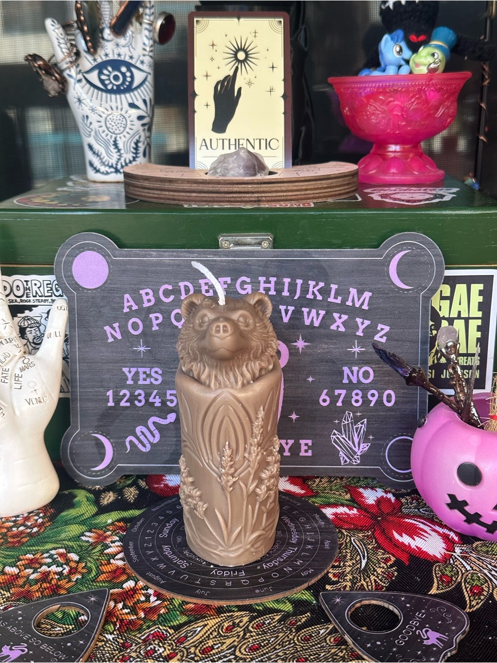 Woodland Guardian Bear Candle